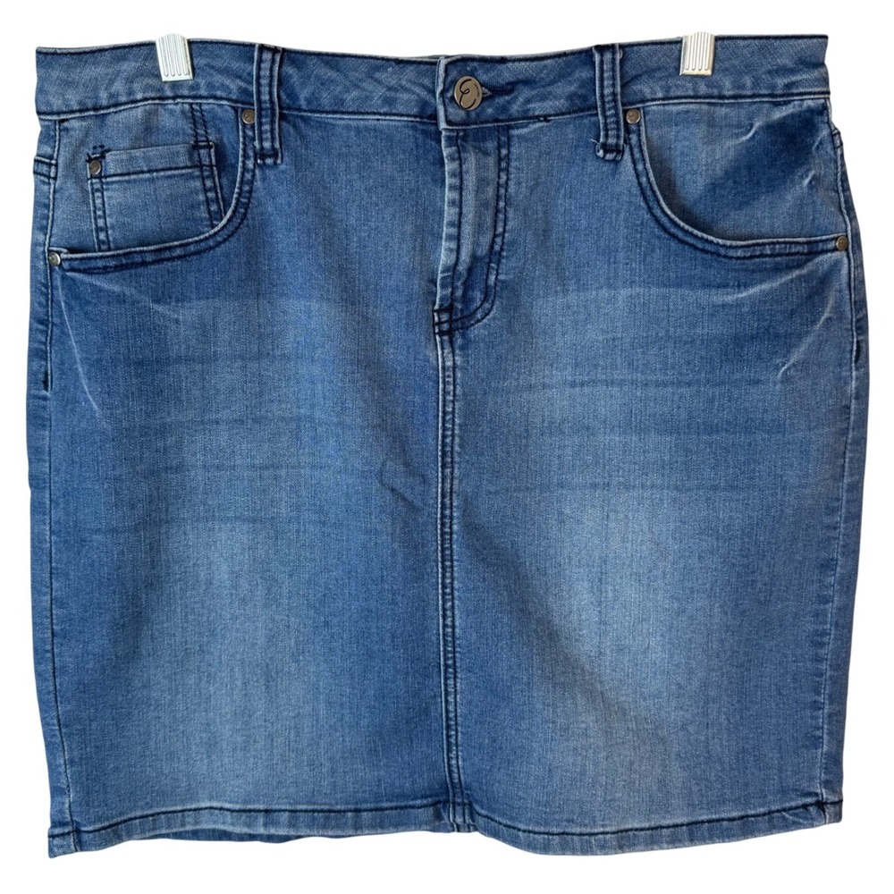 Earl Jeans Blue Denim Mini Skirt
